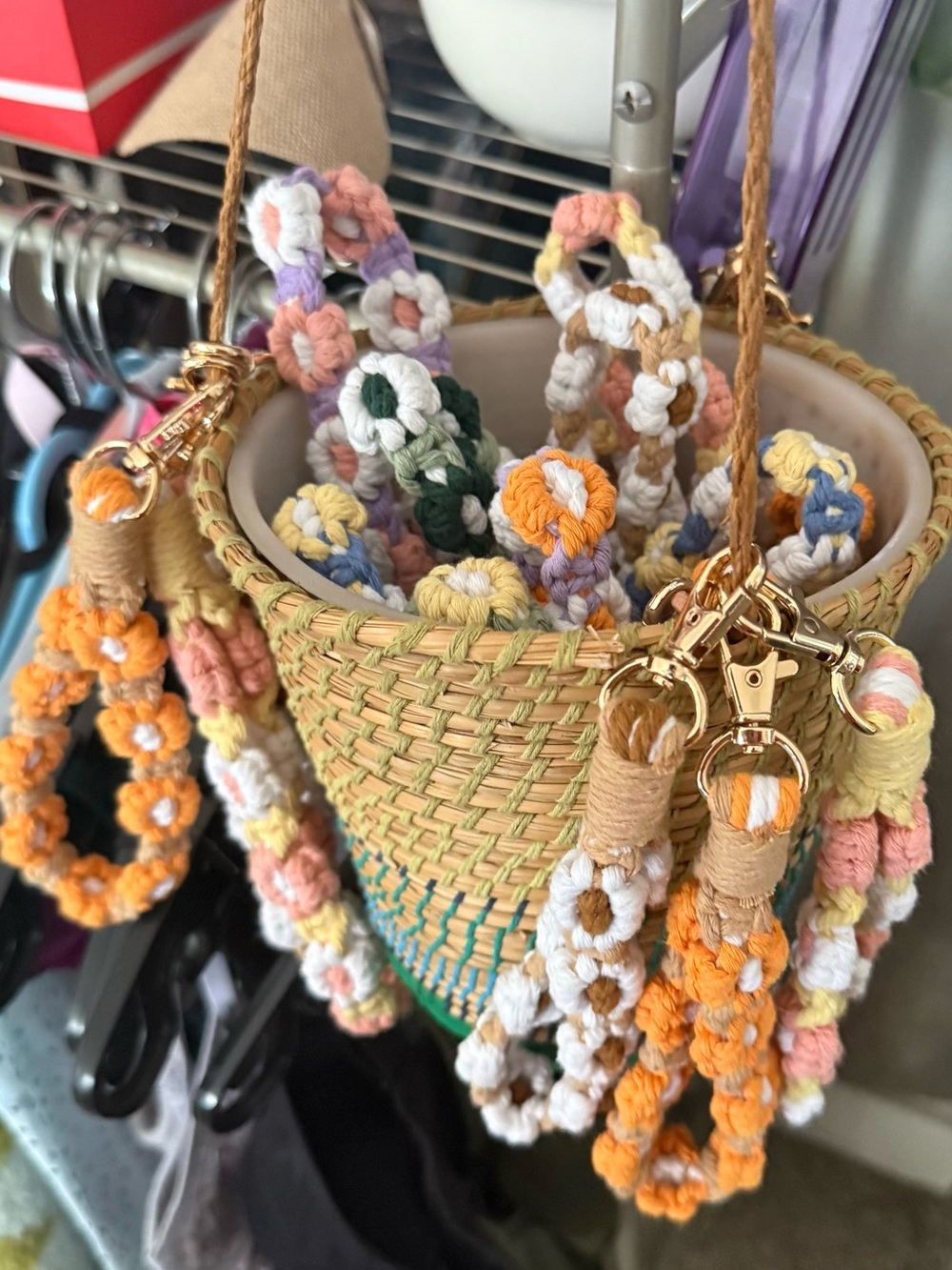 Handmade Crochet key chain wristlet keychains jn macramé 2 for $15
